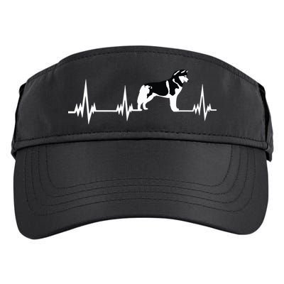 Siberian Husky Heartbeat Gift For Men Women Boy Girl Adult Drive Performance Visor