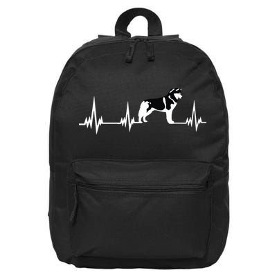 Siberian Husky Heartbeat Gift For Men Women Boy Girl 16 in Basic Backpack