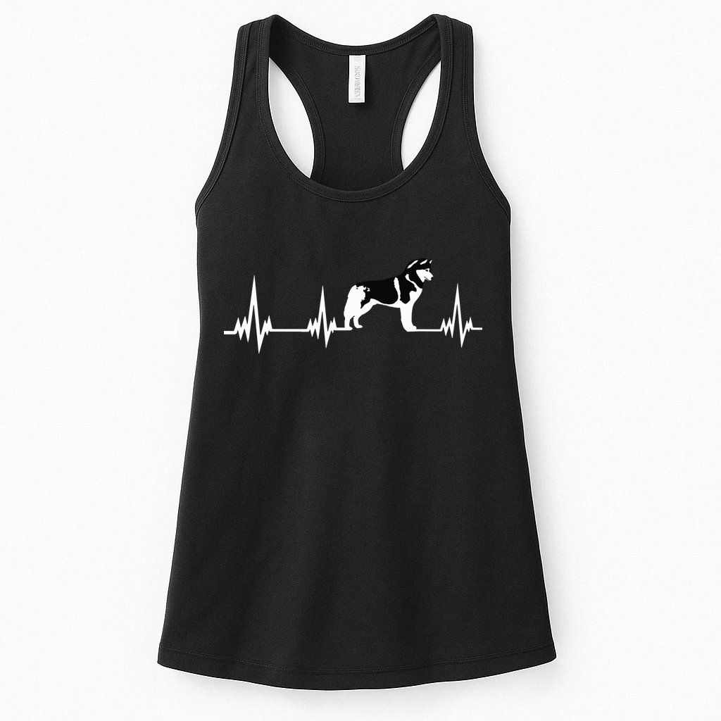 Siberian Husky Heartbeat Gift For Men Women Boy Girl Womens Tank Top