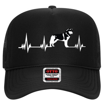 Siberian Husky Heartbeat Gift For Men Women Boy Girl Trucker Hat
