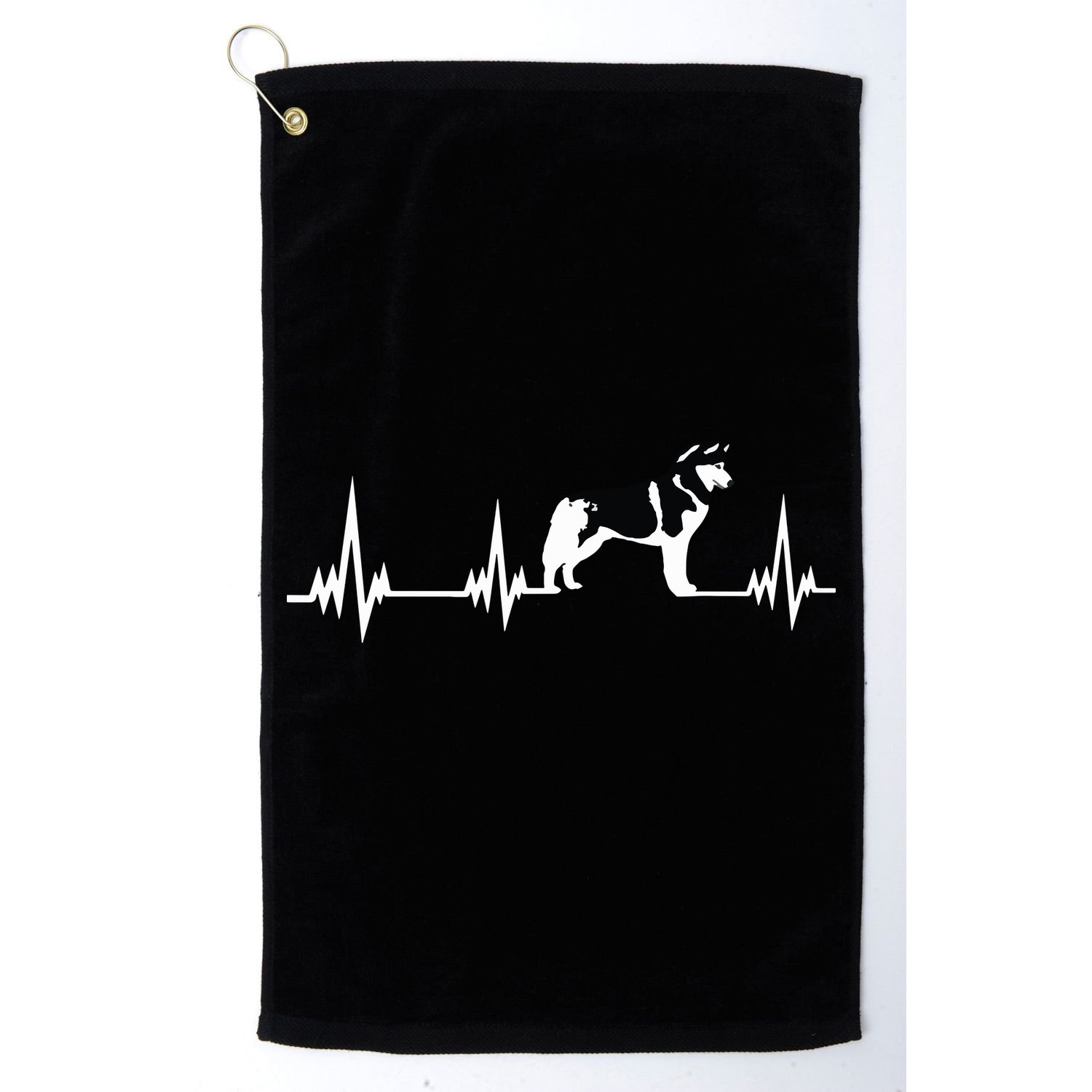 Siberian Husky Heartbeat Gift For Men Women Boy Girl Golf Towel