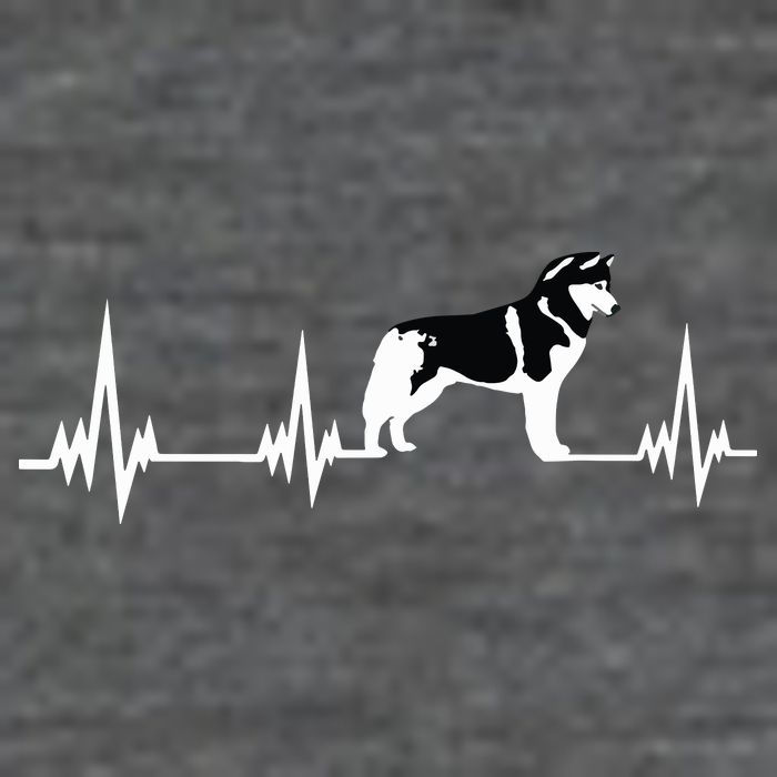 Siberian Husky Heartbeat Gift For Men Women Boy Girl Flat Bill Trucker Hat