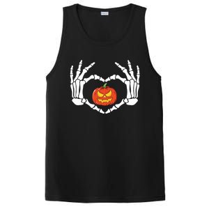 Skeleton Hands Heart Pumpkin Halloween And Gift PosiCharge Competitor Tank