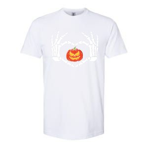 Skeleton Hands Heart Pumpkin Halloween And Gift Softstyle CVC T-Shirt