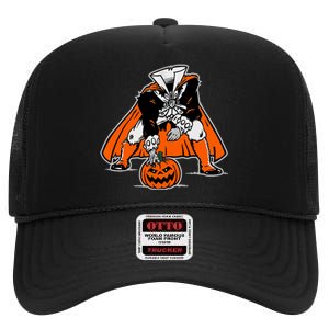 Stance Headless Horseman Pumpkin Halloween High Crown Mesh Back Trucker Hat