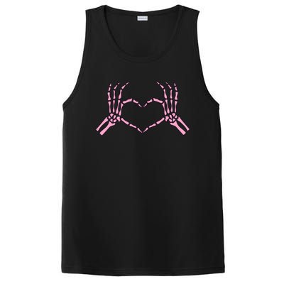 Skeleton Hands Heart Sign Retro Costume Halloween Gift PosiCharge Competitor Tank