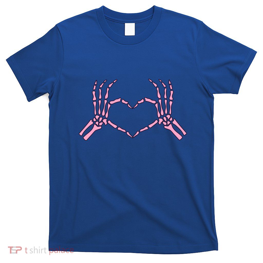 Skeleton Hands Heart Sign Retro Costume Halloween Gift T-Shirt