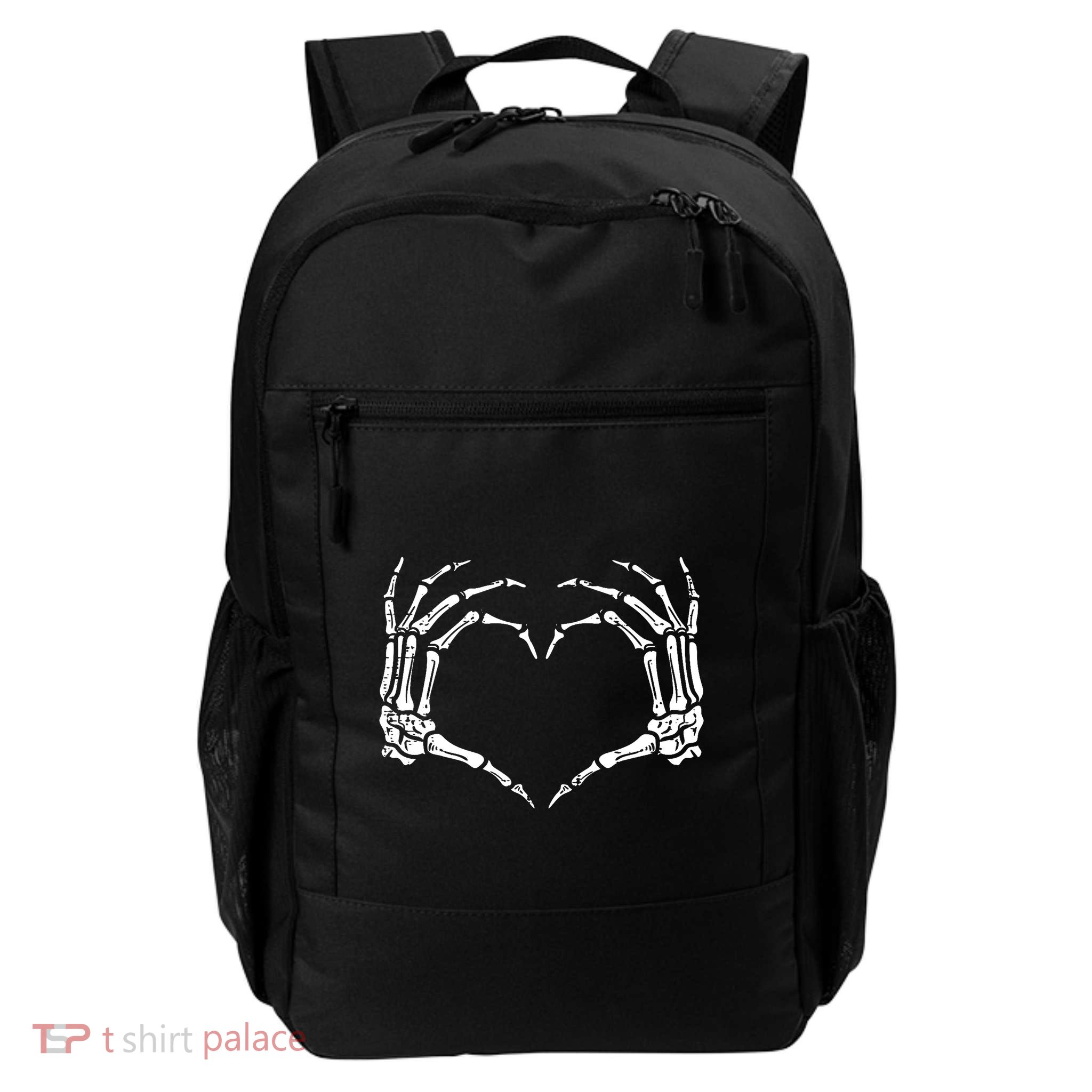 Skeleton Hands Heart Sign Retro Halloween Costume Daily Commute Backpack