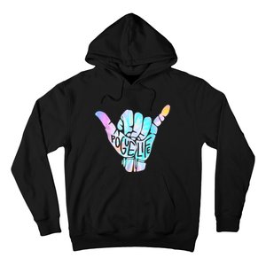 Shaka Hand Hang Loose Tie Dye Pattern Hoodie