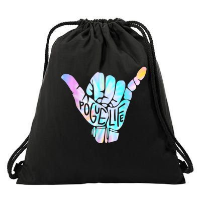 Shaka Hand Hang Loose Tie Dye Pattern Drawstring Bag