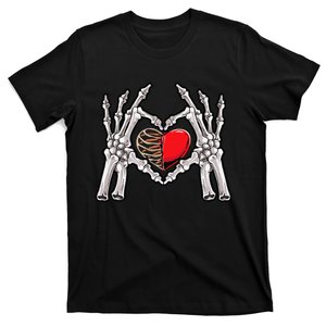 Skeleton Hand Heart Sign Bones Halloween Decoration T-Shirt