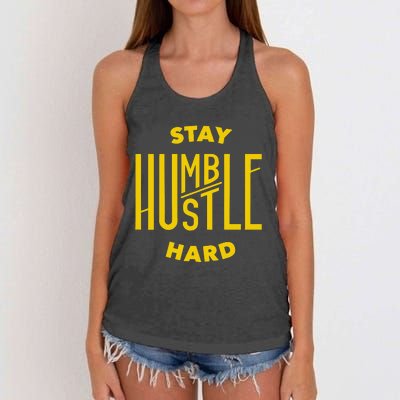 Stay Humble Hustle Hard Women's Knotted Racerback Tank