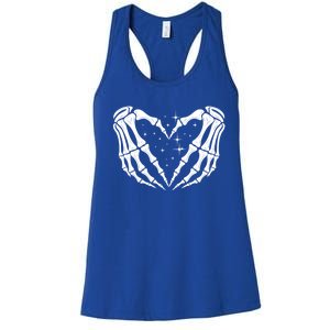 Skeleton Hands Heart Sign Retro Halloween Costume Wife Gift Women's Racerback Tank