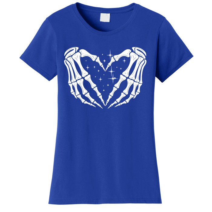 Skeleton Hands Heart Sign Retro Halloween Costume Wife Gift Women's T-Shirt