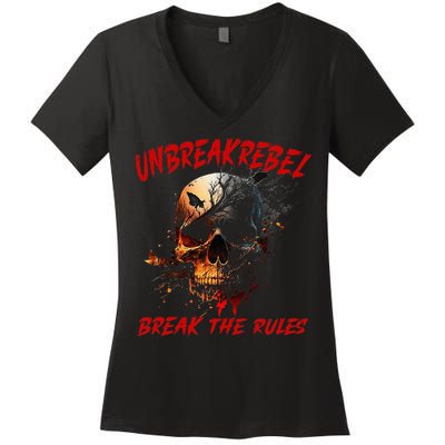 Streetwear Hip Hop Rap Street Fashion Gangster Anarchy Women's V-Neck T-Shirt
