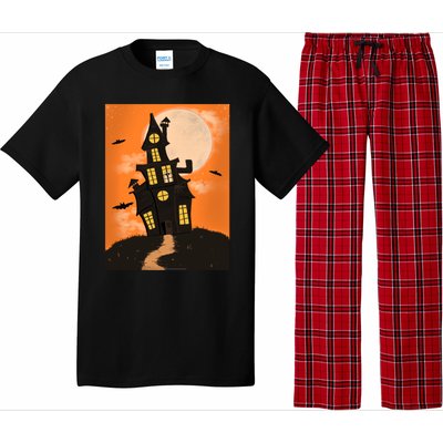 Spooky Halloween Haunted House Pajama Set