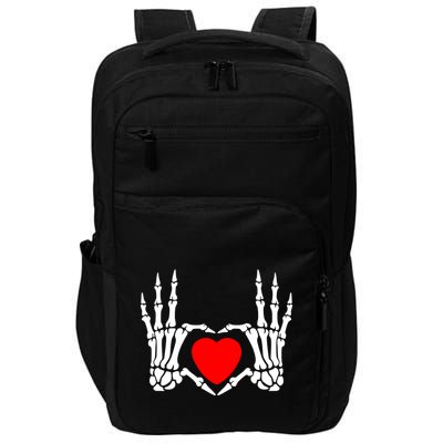 Skeleton Hand Heart Sign Bones Costume Funny Valentine Gift Impact Tech Backpack