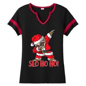 Slo Ho Ho Dabbing Santa Sloth Merry Slothmas Christmas Gift Ladies Halftime Notch Neck Tee