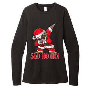 Slo Ho Ho Dabbing Santa Sloth Merry Slothmas Christmas Gift Womens CVC Long Sleeve Shirt