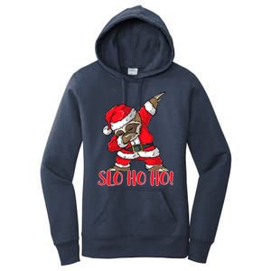 Slo Ho Ho Dabbing Santa Sloth Merry Slothmas Christmas Gift Women's Pullover Hoodie