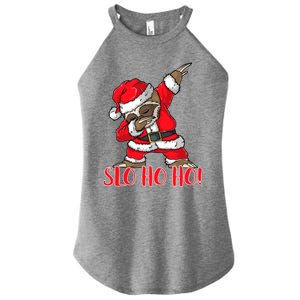 Slo Ho Ho Dabbing Santa Sloth Merry Slothmas Christmas Gift Women's Perfect Tri Rocker Tank