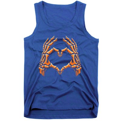 Skeleton Hands Heart Sign Retro Halloween Costume Meaningful Gift Tank Top