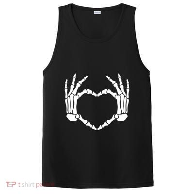 Skeleton Hands Heart Sign Retro Halloween Costume Gift PosiCharge Competitor Tank