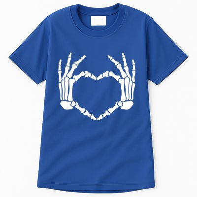 Skeleton Hands Heart Sign Retro Halloween Costume Gift Tall T-Shirt
