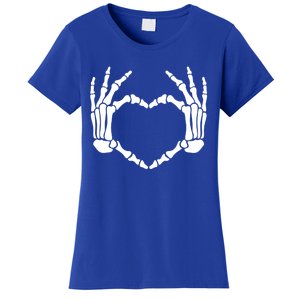 Skeleton Hands Heart Sign Retro Halloween Costume Gift Women's T-Shirt