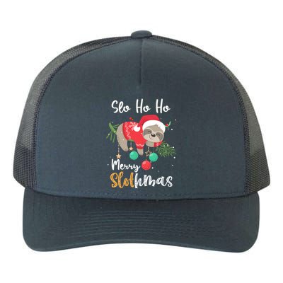 Slo Ho Ho Merry Slothmas Cute Sloth Christmas Gift Yupoong Adult 5-Panel Trucker Hat