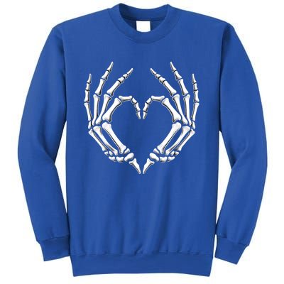 Skeleton Hands Heart Sign Retro Halloween Costume Gift Sweatshirt