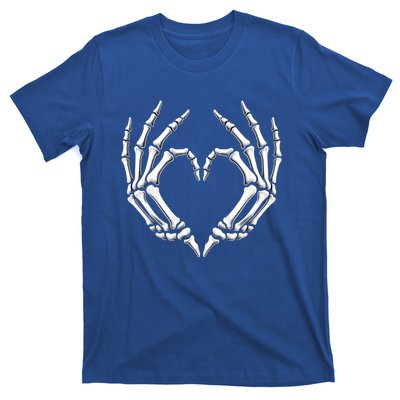 Skeleton Hands Heart Sign Retro Halloween Costume Gift T-Shirt