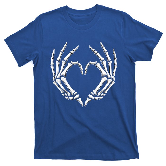 Skeleton Hands Heart Sign Retro Halloween Costume Gift T-Shirt