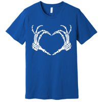 Skeleton Hand Heart Sign Bones Costume Halloween Party Gift Premium T-Shirt