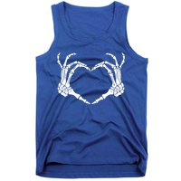 Skeleton Hand Heart Sign Bones Costume Halloween Party Gift Tank Top