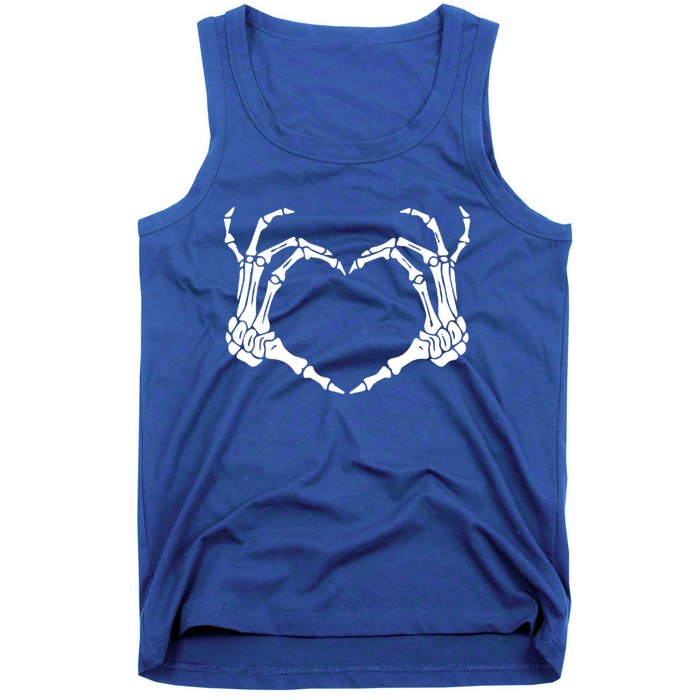 Skeleton Hand Heart Sign Bones Costume Halloween Party Gift Tank Top