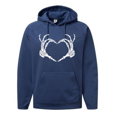 Skeleton Hand Heart Sign Bones Costume Halloween Party Gift Performance Fleece Hoodie