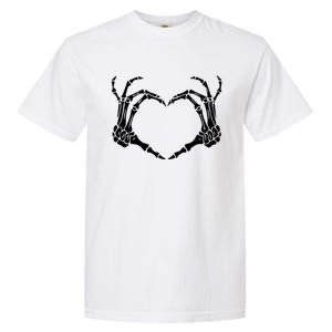 Skeleton Hand Heart Sign Bones Costume Halloween Party Gift Garment-Dyed Heavyweight T-Shirt