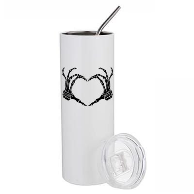 Skeleton Hand Heart Sign Bones Costume Halloween Party Gift Stainless Steel Tumbler