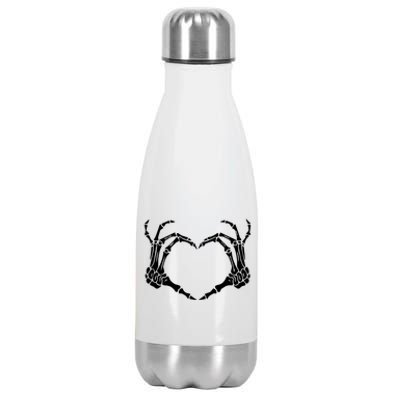 Skeleton Hand Heart Sign Bones Costume Halloween Party Gift Stainless Steel Insulated Water Bottle