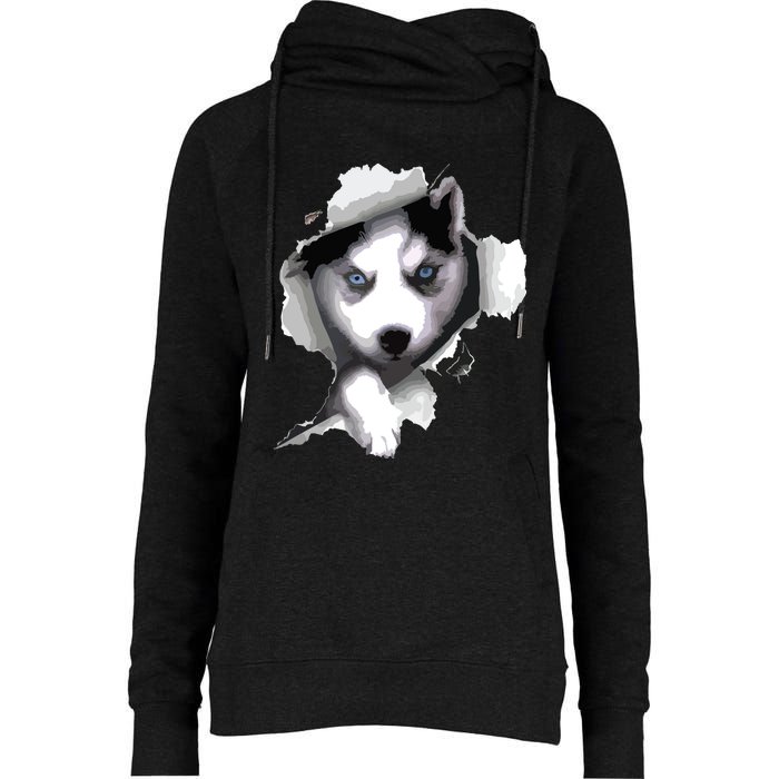 Siberian Husky Husky Dog Husky Lover Womens Funnel Neck Pullover Hood