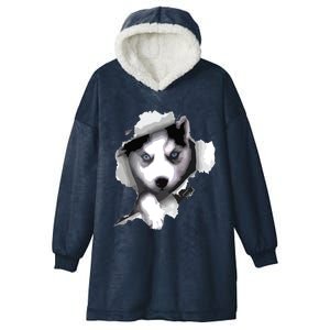 Siberian Husky Husky Dog Husky Lover Hooded Wearable Blanket