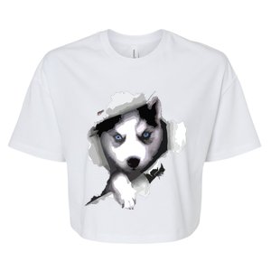 Siberian Husky Husky Dog Husky Lover Bella+Canvas Jersey Crop Tee