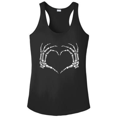 Skeleton Hands Heart Sign Retro Halloween Ladies PosiCharge Competitor Racerback Tank