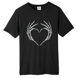 Skeleton Hands Heart Sign Retro Halloween Costume Gift Tall Fusion ChromaSoft Performance T-Shirt