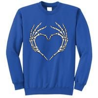 Skeleton Hands Heart Sign Retro Halloween Costume Gift Sweatshirt