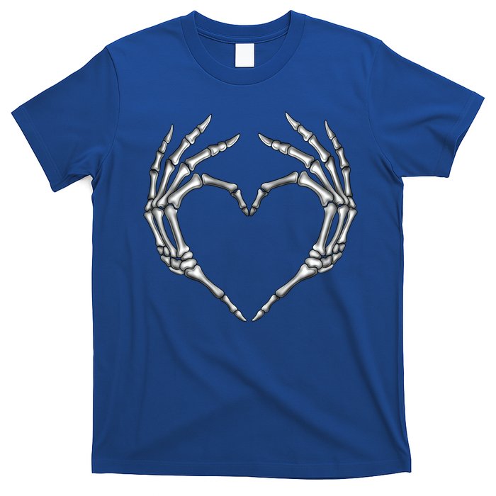 Skeleton Hands Heart Sign Retro Halloween Costume Gift T-Shirt