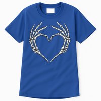 Skeleton Hands Heart Sign Retro Halloween Costume Gift Tall T-Shirt