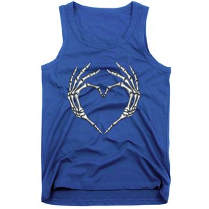 Skeleton Hands Heart Sign Retro Halloween Costume Gift Tank Top