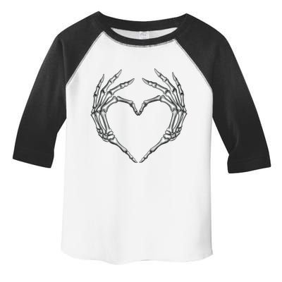 Skeleton Hands Heart Sign Retro Halloween Costume Gift Toddler Fine Jersey T-Shirt